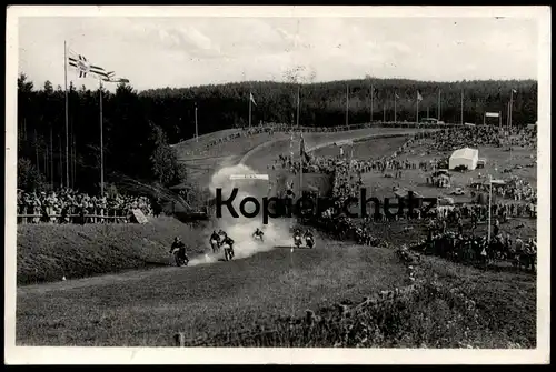 ALTE POSTKARTE TETEROW BERGRING 1937 MOTORRAD-RENNEN MECKLENBURG-VORPOMMERN motorbike racing moto postcard cpa AK