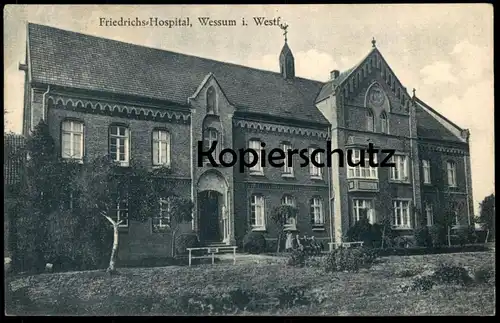 ALTE POSTKARTE FRIEDRICHS-HOSPITAL WESSUM BEI AHAUS KRANKENHAUS Ansichtskarte AK postcard cpa