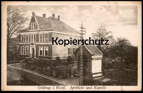 ALTE POSTKARTE OCHTRUP APOTHEKE UND KAPELLE pharmacy pharmacie Ansichtskarte AK cpa postcard