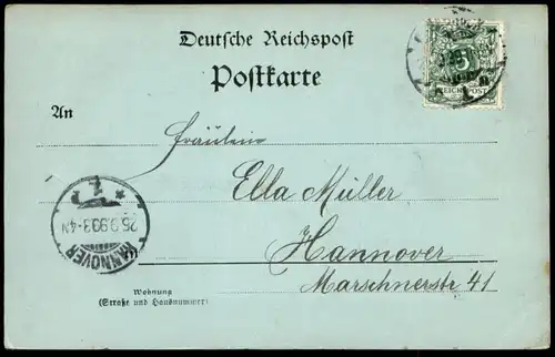 ALTE POSTKARTE OSNABRÜCK BOCKSTHURM 1899 MONDSCHEIN MONDSCHEINKARTE MOND BOCKSTURM Turm tower cpa postcard Ansichtskarte