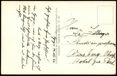 ALTE POSTKARTE SPEYER AM RHEIN FLUGZEUGAUFNAHME 1933 FLIEGERAUFNAHME LUFTBILD PANORAMA Ansichtskarte AK postcard cpa