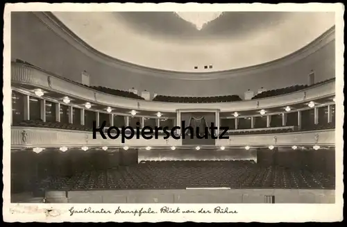ALTE POSTKARTE SAARBRÜCKEN GAUTHEATER SAARPFALZ BLICK VON DER BÜHNE A. H. UNKENNTLICH GEMACHT Ansichtskarte AK postcard