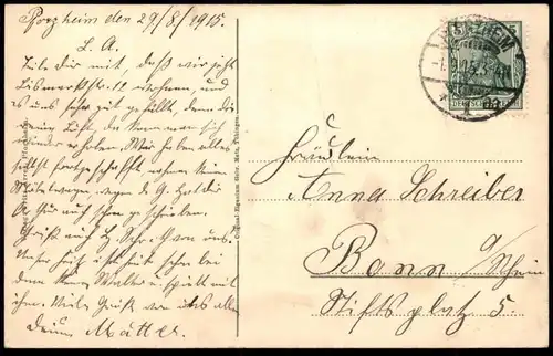 ALTE POSTKARTE PFORZHEIM WESTLICHE KARL-FRIEDRICH-STRASSE LEOPOLDSTRASSE ADLER APOTHEKE Ansichtskarte cpa AK postcard