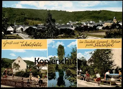 ÄLTERE POSTKARTE GRUSS AUS WOLFSFELD EIFEL DEUTSCH-LUXEMBURGISCHER NATURPARK SÜDEIFEL Ansichtskarte AK postcard cpa