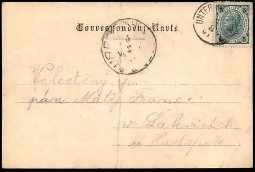 ALTE POSTKARTE GRUSS AUS UNTER WISTERNITZ BRÄUHAUS RESTAURATION DOLNI VESTONICE Unterwisternitz Ceska Republika cpa AK