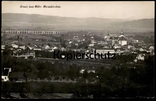 ALTE POSTKARTE MÄHRISCH WEISSKIRCHEN 1909 HRANICE NA MORAVE PANORAMA TOTALANSICHT MÄHR. Ceska Republika postcard cpa AK