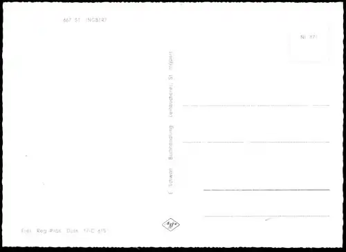ÄLTERE POSTKARTE ST. INGBERT LUFTBILD PANORAMA FLIEGERAUFNAHME U. A. BAHNHOF ZÜGE Ansichtskarte AK cpa postcard