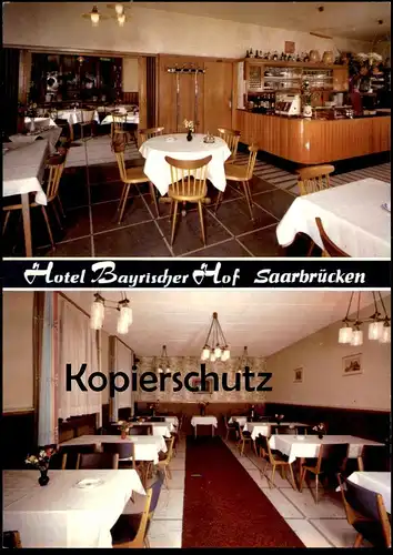 ÄLTERE POSTKARTE SAARBRÜCKEN HOTEL BAYRISCHER HOF INHABER JOSEF MEHLER 30 BETTEN DUSCHEN WC Ansichtskarte cpa postcard