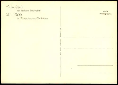 ALTE POSTKARTE ALT REHSE GEMEINSCHAFTSHAUS FÜHRERSCHULE DER DEUTSCHEN ÄRZTESCHAFT BEI NEUBRANDENBURG AK cpa postcard