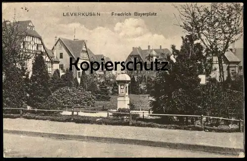 ALTE POSTKARTE LEVERKUSEN FRIEDRICH BAYERPLATZ FRIEDRICH BAYER PLATZ Ansichtskarte AK cpa postcard