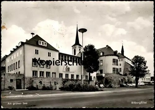 ÄLTERE POSTKARTE BITBURG EIFEL AM GRÜNEN SEE SIRENE siren Ansichtskarte AK cpa postcard