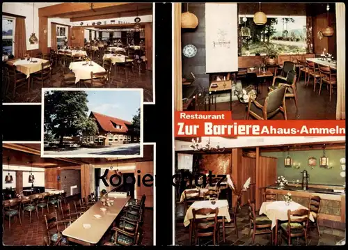 ÄLTERE KARTE AHAUS AMMELN RESTAURANT ZUR BARRIERE BESITZER HERMANN ENNING AN DER B474 DIEBELS BIER Karte Rheine Borken