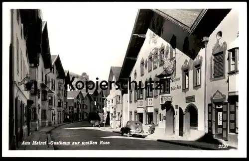 ALTE POSTKARTE MATREI AM BRENNER GASTHOF ZUR WEISSEN ROSE Tirol Österreich Auto car oldtimer postcard cpa Ansichtskarte