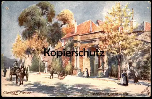 ALTE POSTKARTE OSNABRÜCK HEGER TOR OILETTE RAPHAEL TUCK POSTCARD KÜNSTLER CHARLES F. FLOWER Papritz AK cpa postcard