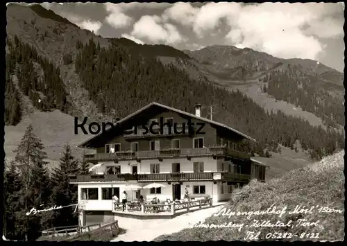 ÄLTERE POSTKARTE ALPENGASTHOF MÖSL SCHWENDBERG HIPPACH ZILLERTAL TIROL 1500 METER ÖSTERREICH AUSTRIA Ansichtskarte AK