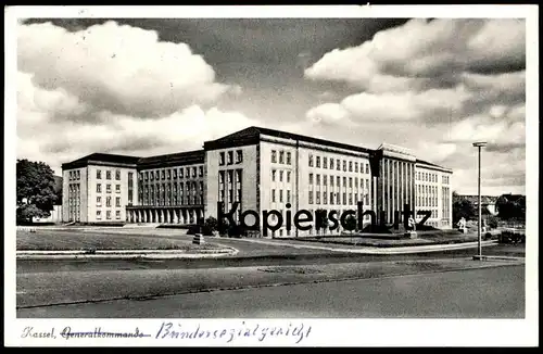 ALTE POSTKARTE KASSEL GENERALKOMMANDO HANDSCHRIFTLICH KORRIGIERT BUNDESSOZIALGERICHT Sozialgericht AK cpa postcard