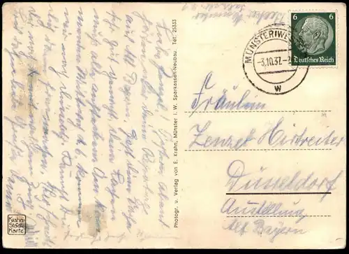 ALTE POSTKARTE MÜNSTER WESTFALEN PRINZIPALMARKT IM FESTSCHMUCK 1937 BEFLAGGUNG Flaggen Ansichtskarte AK postcard cpa