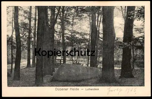 ALTE POSTKARTE DÜBENER HEIDE LUTHERSTEIN GRÄFENHAINICHEN SACHSEN-ANHALT STEIN stone monument cpa postcard Ansichtskarte