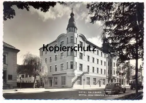 ALTE POSTKARTE SPITTAL AN DER DRAU HOTEL SALZBURG LKW pickup truck lorry Kärnten Austria Ansichtskarte AK cpa postcard