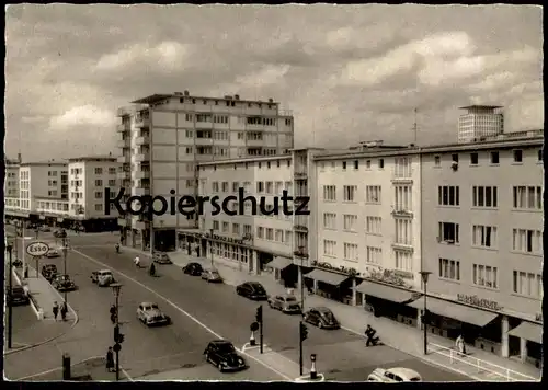 ÄLTERE POSTKARTE FRANKFURT BERLINER STRASSE ESSO TANKSTELLE VW KÄFER filling station Ansichtskarte AK postcard cpa