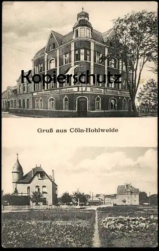 ALTE POSTKARTE GRUSS AUS CÖLN HOHLWEIDE RESTAURATION WILHELM NUSSBAUM KÖLN HOLWEIDE VILLA Ansichtskarte AK cpa postcard