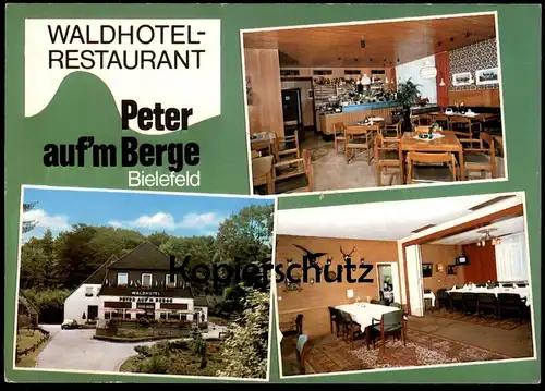 ÄLTERE POSTKARTE BIELEFELD WALDHOTEL RESTAURANT PETER AUF'M BERGE HOBERGE UERENTRUP MARCO OMRCEN Ansichtskarte postcard