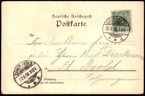 ALTE LITHO POSTKARTE GRUSS AUS DIEDENHOFEN THIONVILLE LUXEMBOURGERTHOR GOUVERNEMENT MARKTPLATZ Moselle cpa Ansichtskarte