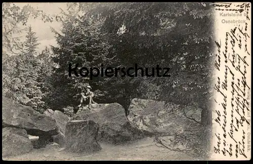 ALTE POSTKARTE KARLSTEINE BEI OSNABRÜCK GRAB GANGGRAB MEGALITHGRAB 1905 megalithic tomb Ansichtskarte AK postcard cpa