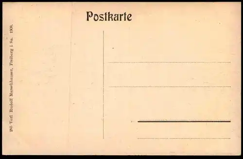 ALTE POSTKARTE FREIBERG IN SACHSEN DIE HULDIGUNG AUF DEM OBERMARKT STUDENTENVERBINDUNG STUDENTIKA Studentica postcard AK