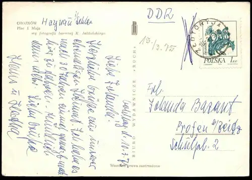 ÄLTERE POSTKARTE CHOJNOW PLAC 1 MAJA HAYNAU Schlesien Polska poland pologne Ansichtskarte AK cpa postcard