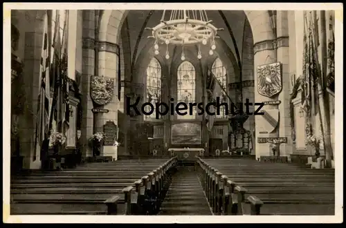 ALTE POSTKARTE WILHELMSHAVEN INNERES DER MARINE-GEDÄCHTNIS-KIRCHE EVANGELISCHE GARNISONSKIRCHE EHRENSCHMUCK AK postcard