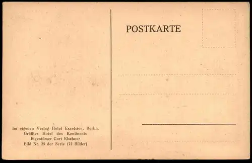 ALTE POSTKARTE BERLIN HOTEL EXCELSIOR KONFERENZZIMMER WANDGEMÄLDE Curt Elschner Ansichtskarte AK cpa postcard