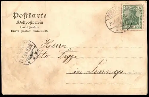 ALTE POSTKARTE GRUSS AUS REMAGEN PENSIONAT LINDEN 1904 Ansichtskarte AK cpa postcard