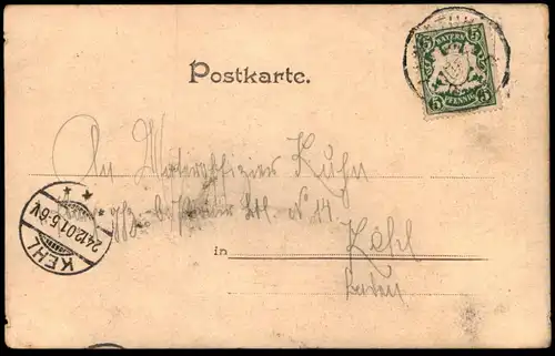 ALTE POSTKARTE GRUSS AUS KAISERSLAUTERN POSTGEBÄUDE POST Ansichtskarte AK cpa postcard