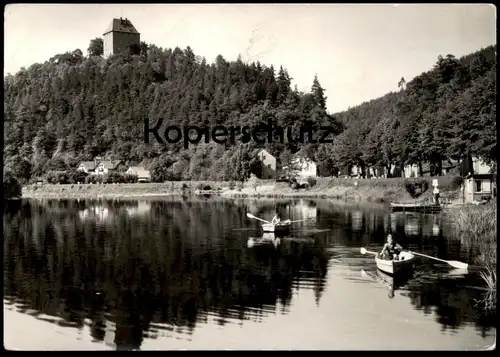 ÄLTERE POSTKARTE ZIEGENRÜCK SAALE TEICH BOOTE BOOT Thüringen cpa postcard AK Ansichtskarte