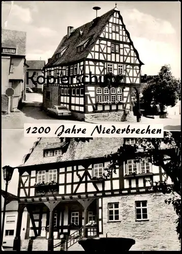 ÄLTERE POSTKARTE NIEDERBRECHEN 1200 JAHRE RATHAUS ERBAUT 1700 BRECHEN HESSEN Ansichtskarte AK postcard cpa