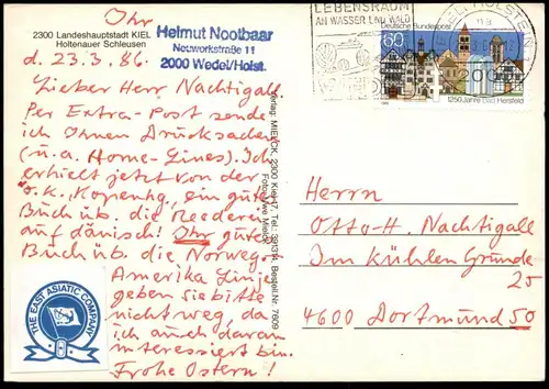 ÄLTERE POSTKARTE KIEL HOLTENAUER SCHLEUSEN SCHIFF ILMATAR Schleuse écluse sluice cpa AK postcard Ansichtskarte