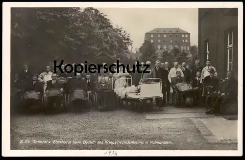 ALTE POSTKARTE VOLMARSTEIN KRIEGSINVALIDENHEIM GENERAL EBERHARDT BEIM BESUCH WETTER Ansichtskarte AK postcard cpa