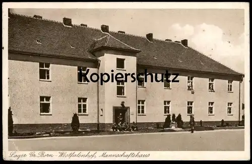 ALTE POSTKARTE GROSS-BORN WESTFALENHOF LAGER MANNSCHAFTSHAUS BORNE SULINOWO Polska Polen Ansichtskarte AK cpa postcard