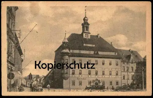 ALTE POSTKARTE OEDERAN MARKTPLATZ BLICK NACH DER FREIBERGER STRASSE RATSKELLER AUTO SACHSEN Ansichtskarte AK postcard