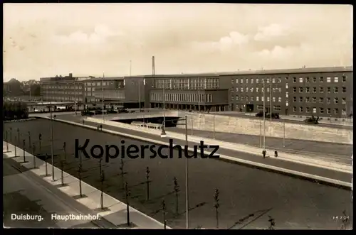 ALTE POSTKARTE DUISBURG HAUPTBAHNHOF STRASSENBAHN Bahnhof station gare Tram tramway Ansichtskarte AK cpa postcard