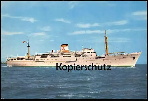 ÄLTERE POSTKARTE S.S. ISKENDERUN ISTANBUL & MEDITERRANEAN PORTS DAMPFER FÄHRE MS ferry Schiff ship cpa postcard AK