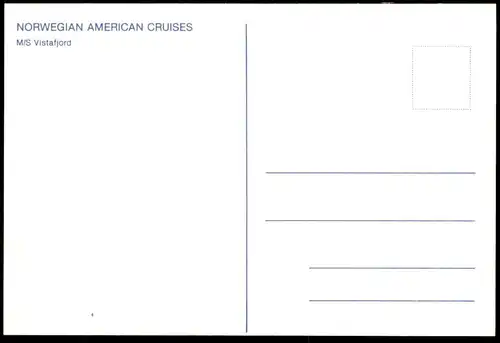 ÄLTERE POSTKARTE M/S VISTAFJORD NORWEGIAN AMERICAN CRUISES DAMPFER FÄHRE MS ferry Schiff ship cpa postcard AK
