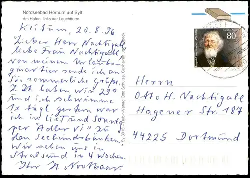 ÄLTERE POSTKARTE M.S. ADLER VI HÖRNUM SYLT PASSAGIERSCHIFF FÄHRSCHIFF FÄHRE ferry Schiff Motorschiff ship cpa postcard