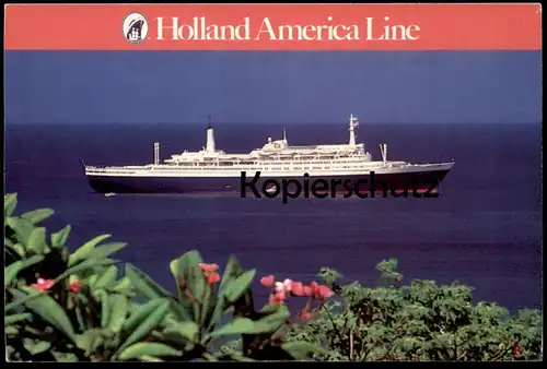 ÄLTERE POSTKARTE HOLLAND AMERICA LINE FLAGSHIP S.S. ROTTERDAM SCHIFF Ocean Liner Dampfer Passagierschiff postcard cpa AK