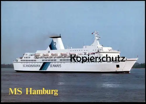 ÄLTERE POSTKARTE MS HAMBURG SCANDINAVIAN SEAWAYS FÄHRE PASSAGIERSCHIFF Schiff ship bateau postcard cpa Ansichtskarte AK