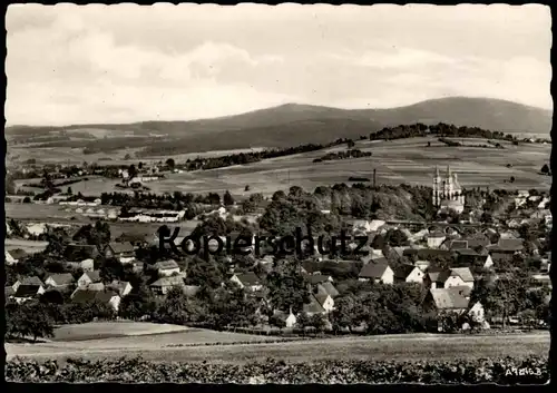 ALTE POSTKARTE BLICK AUF SCHIRGISWALDE MITTELLAUSITZER GEBIRGE PANORAMA IM HINTERGRUND CZORNEBOH Serachow Kirschau
