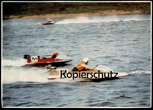 ÄLTERE POSTKARTE MOTORBOOTRENNEN MOTORBOOT Boot motorboat racing Schiff ship course de bateaux à moteur postcard cpa AK