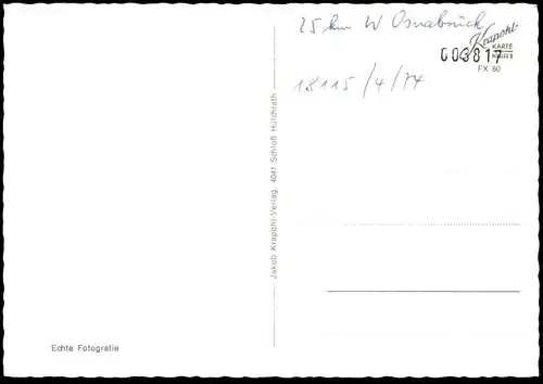 ÄLTERE POSTKARTE WALDSTADT IBBENBÜREN SOMMER-RODELBAHN HOCKENDES WEIB BERUFSSCHULE BOSCO KIRCHE Ansichtskarte postcard