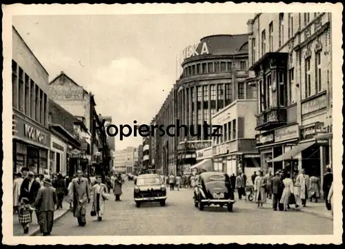 ÄLTERE POSTKARTE GELSENKIRCHEN BAHNHOFSTRASSE WEKA KAUFHAUS GESCHÄFT AK Ansichtskarte postcard cpa